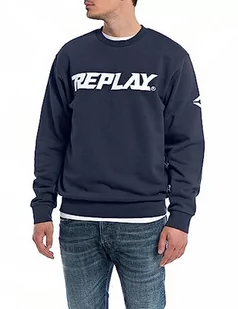 Replay Bluza męska, Niebieski... 085, L - Bluzy męskie - miniaturka - grafika 1