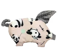 Kołdry i poduszki dla dzieci - La Millou Poduszka Sleepy Pig - I Love Panda Pink - Grey - miniaturka - grafika 1