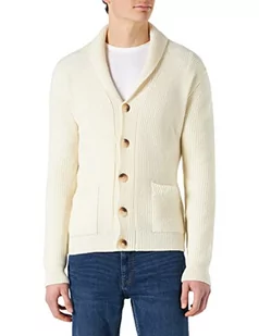 United Colors of Benetton Męski kardigan M/L 1244u600e sweter, biały 000, XXL - Swetry męskie - miniaturka - grafika 1