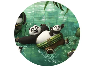 Dekoracyjny opłatek tortowy Kung Fu Panda - 20 cm - Ciasta i półprodukty do ciast - miniaturka - grafika 1
