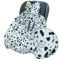 Otulacze - OTULACZ DO FOTELIKA NOSIDEŁKA MUŚLINOWY Z KAPTURKIEM KOCYK Kerstin - miniaturka - grafika 1