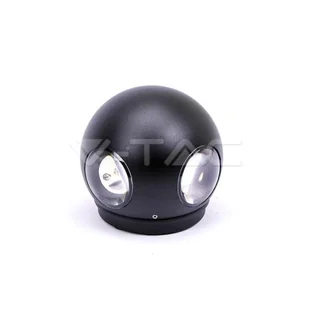 Kinkiet Zewnętrzny V-Tac 4W Led Czarny Okrągły Ip65 Vt-834 4000K 440Lm - Lampy ogrodowe - miniaturka - grafika 1
