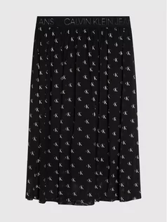 Sukienki i spódniczki dla dziewczynek - Calvin Klein Jeans Spódnica Mini Monogram IG0IG01050 Czarny Regular Fit - grafika 1
