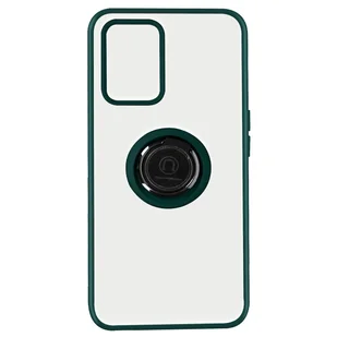 Etui do Realme 8 5G Bi-materiał Metal Ring Support - zielone - Etui i futerały do telefonów - miniaturka - grafika 1
