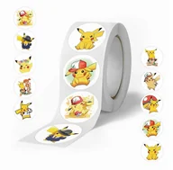 Szkolne artykuły papiernicze - Naklejki POKEMON Pikachu naklejki 500 sztuk Motywacyjne Anime Zestaw Zeszyt Telefon - miniaturka - grafika 1