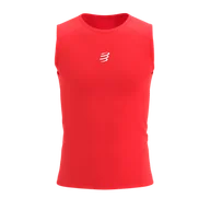 Koszulki sportowe męskie - COMPRESSPORT Koszulka biegowa męska TRAIL RACING TANK fluo red - miniaturka - grafika 1