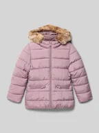 Kurtki i płaszcze dla dziewczynek - Kurtka pikowana o kroju regular fit z obszyciem ze sztucznego futra - miniaturka - grafika 1