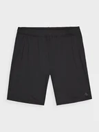 Spodnie sportowe męskie - Męskie spodenki treningowe 4F 4FWAW24TFSHM697 - czarne - miniaturka - grafika 1