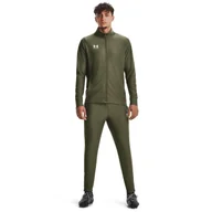 Koszulki sportowe męskie - Męski dres komplet treningowy Under Armour UA M's Challenger Tracksuit - oliwkowy/khaki - UNDER ARMOUR - miniaturka - grafika 1