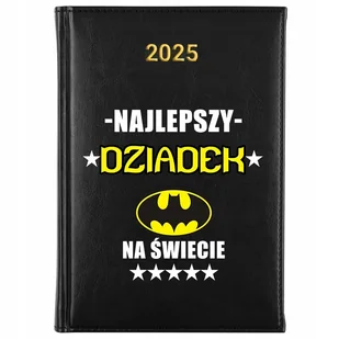 KALENDARZ DZIENNY CZARNY TERMINARZ A5 2025 PLANER PREZENT DZIEŃ DZIADKA WZ - Notesy i bloczki - miniaturka - grafika 1