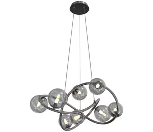 Wofi 7014-805 - LED Żyrandol na lince NANCY 8xG9/3,5W/230V czarny chrom - Lampy sufitowe - miniaturka - grafika 1