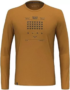 Koszulki męskie - Salewa Pure Space Game Merino T-shirt męski, złoty brąz, M - grafika 1