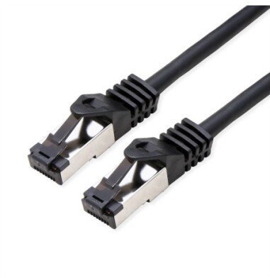 Value Kabel krosowy VALUE S/FTP, kat. 8 klasa I, skręcony, LSOH, PoE, czarny, 3 m