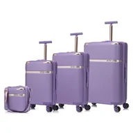 Walizki - Zestaw walizek SEMI LINE T5916-0 Fioletowy - miniaturka - grafika 1