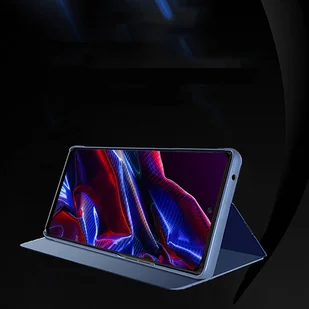 Clear View Case etui do Xiaomi Redmi Note 12 5G / Poco X5 5G pokrowiec z klapką niebieskie - Etui i futerały do telefonów - miniaturka - grafika 2