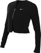 Kurtki damskie - Nike Kurtka damska Sportswear Chll Knt Rib Fz Crdgn, Black/Black, FN3682-010, 2XL - miniaturka - grafika 1