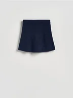 Spódnice - Reserved - Dzianinowa spódnica mini - granatowy - miniaturka - grafika 1