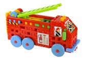Zabawki konstrukcyjne - Tupiko Klocki konstrukcyjne ciężarówka straż pożarna - miniaturka - grafika 1