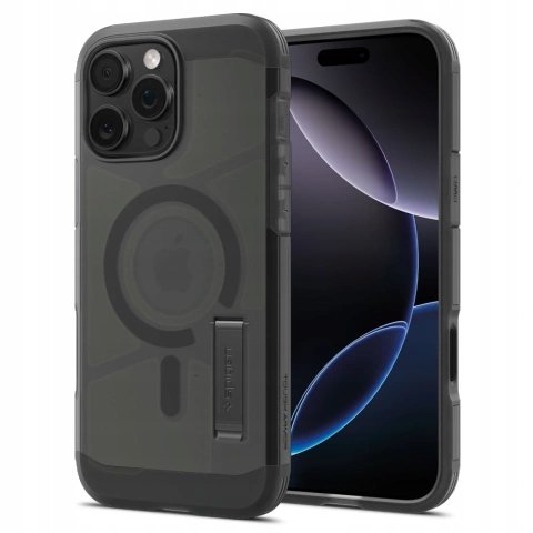 Spigen Etui z osłoną przycisku Tough Armor T Mag (CC) do MagSafe do iPhone 16 Pro, przydymione
