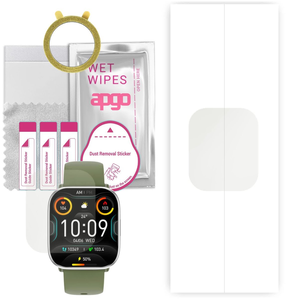 1x Folia hydrożelowa MATOWA do myPhone Watch Pastel - apgo Smartwatch Hydrogel MATTE Protection Ochrona na ekran smartwatcha