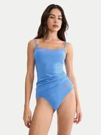 Piżamy damskie - Triumph Top Feel Of Modal 10221654 Niebieski Slim Fit - miniaturka - grafika 1