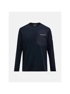 Bluzy męskie - Bluza PEAK PERFORMANCE M Freelight Polartec Grid Crew czarny L - miniaturka - grafika 1