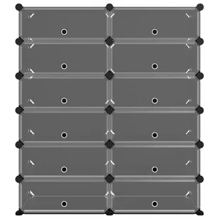 Lumarko Stojak na buty, czarny, 94,5x36,5x106 cm, PP - Szafki na buty - miniaturka - grafika 4