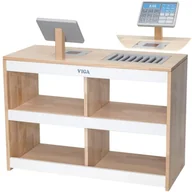 Zabawy w naśladowanie dorosłych - VIGA Drewniana Kasa Sklepowa - miniaturka - grafika 1