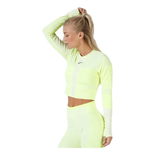 Nike koszulka damska W Nk Rn Tch Pck Knt Ls z długim rękawem Volt/Light Cream/Reflective Silver S