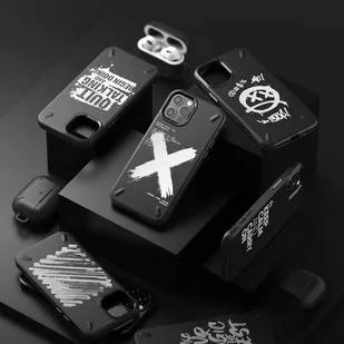 Ringke Onyx Design wytrzymałe etui pokrowiec iPhone 12 Pro Max czarny (Paint) (OXAP0046) - Etui i futerały do telefonów - miniaturka - grafika 2