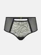 Majtki damskie - Chantelle X Figi klasyczne z wysokim stanem Xquisite C01AC5 Czarny - miniaturka - grafika 1