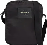 Torby męskie - Calvin Klein Jeans Męskie sportowe Essentials REPORTER18 L Reporter, czarny/ostry zielony, jeden rozmiar, Czarny/ostry zielony, Rozmiar Uniwersalny - miniaturka - grafika 1