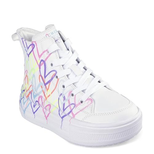 Skechers Modne buty dla dziewczynek Hyperlift, biały i kolorowy, 33.5 EU