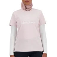 Koszulki sportowe damskie - Koszulka New Balance WT41816SOI - różowa - miniaturka - grafika 1