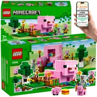 Klocki - LEGO DOM ŚWINKI z Minecrafta w -21268 Zabawa, Budowanie, Zwierzaki PREZENT DLA DZIECKA SYNA + EBOOK-1 - miniaturka - grafika 1