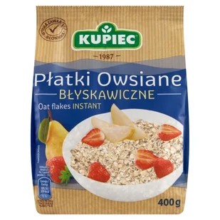 Kupiec Płatki owsiane błyskawiczne 400 g - Płatki śniadaniowe i musli - miniaturka - grafika 1