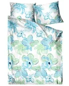 Pościel - Greno Pościel satynowa 220x200 kwiaty błękitne zielone Saint Tropez Frotex 23 - miniaturka - grafika 1