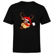 Koszulki męskie - KOSZULKA MĘSKA NA ŚWIĘTA RENIFER BOŻE NARODZENIE PREZENT XL - miniaturka - grafika 1
