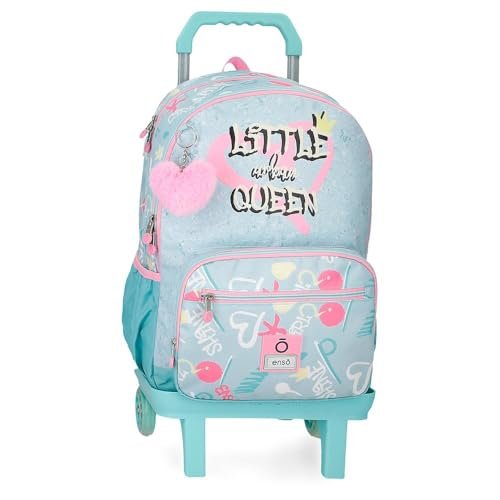 Enso Little Urban Queen Plecak szkolny z wózkiem Niebieski 32x44x17 cm Poliester, Niebieski, 32x44x17 cms, plecak szkolny na kółkach