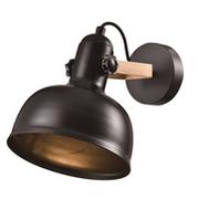 Lampy ścienne - Candellux Kinkiet czarny/drewniany regulowany lampa E27 40W Reno 21-76748 21-76748 - miniaturka - grafika 1
