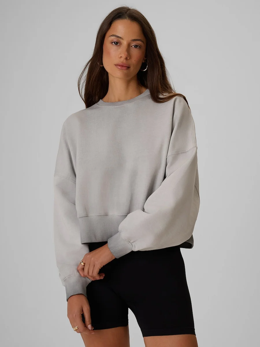 Bluza dresowa loose bez kaptura damska 4F 4FRSS26TSWSF2991-26S Szary M