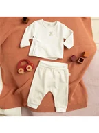 Kaftaniki dla niemowląt - COOL CLUB 2-częściowy zestaw w kolorze kremowym - miniaturka - grafika 1