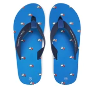 Buty dla chłopców - Japonki Tommy Hilfiger T3X8-33909-0058A023 S Niebieski - miniaturka - grafika 1
