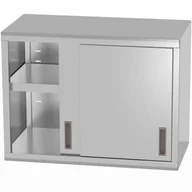 Meble gastronomiczne - Szafka wisząca gastronomiczna z drzwiami suwanymi nierdzewna spawana 80x40x60 cm - Hendi 814178 - miniaturka - grafika 1