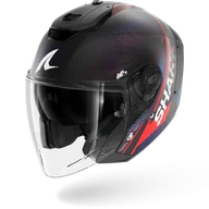 Kaski motocyklowe - Kask Otwarty Shark Jet Carbon Speed-Tech Niebieski/CzerwonyXL - miniaturka - grafika 1