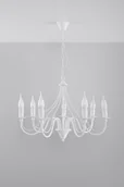 Lampy sufitowe - Sollux Lighting Żyrandol MINERWA 7 biały - miniaturka - grafika 1