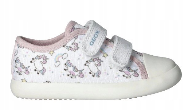 GEOX TRAMPKI DZIECIĘCE BIAŁE W JEDNOROŻCE NA RZEPY 22 JWF