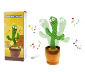 Maskotki i pluszaki - Śpiewający tańczący kaktus mówi powtarza USB - miniaturka - grafika 1