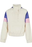 Kurtki i płaszcze dla dziewczynek - Urban Classics Dziewczęca kurtka Girls Light 3-Tone Pull Over Jacket whitesand/purpleday/girlypink 158/164, biały piasek/purpleday/girlypink, 158/164 cm - miniaturka - grafika 1