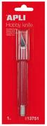 Nożyczki krawieckie - Apli Nóż precyzyjny APLI Hobby Knife skalpel czerwony PBSX1525 - miniaturka - grafika 1